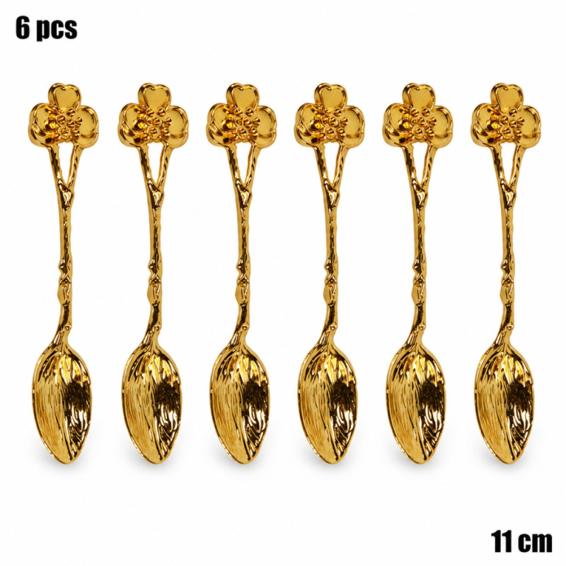 Crisp Grace Spoon Set Designed for Everyday Cooking & Kitchen Excellence – Golden (6 PCS)