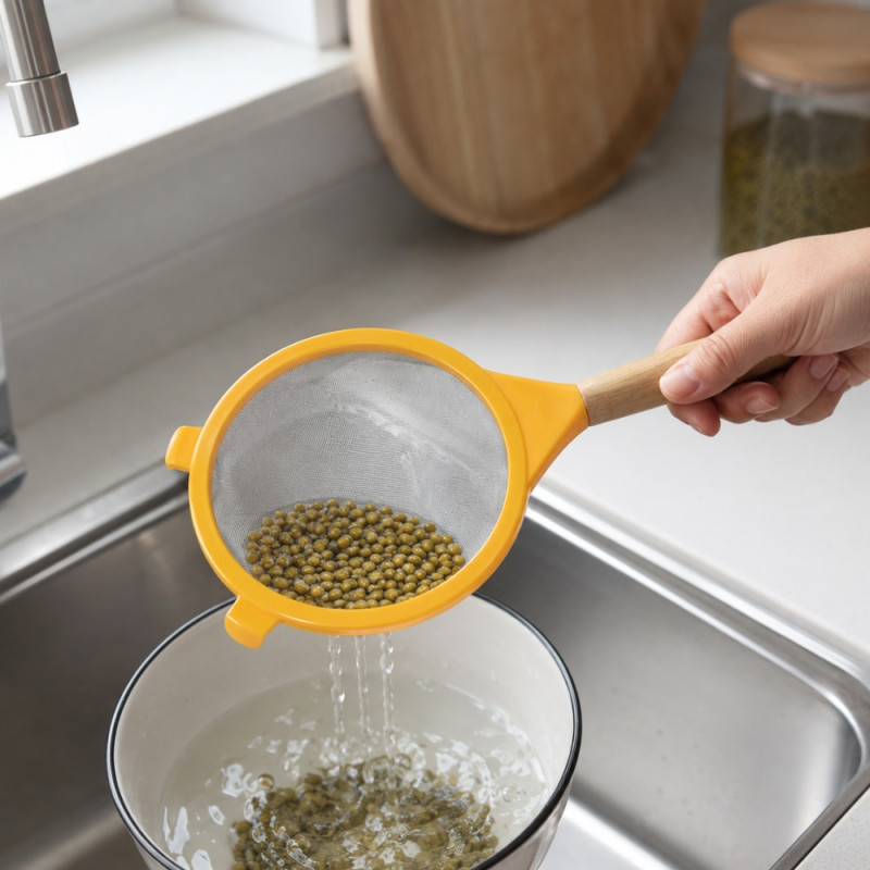 Modern Lock Kitchen Strainer Designed for Everyday Cooking &amp; Kitchen Excellence – Wooden (H-30cm)