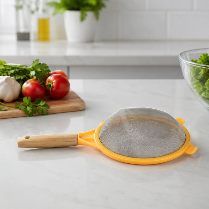 Modern Lock Kitchen Strainer Designed for Everyday Cooking &amp; Kitchen Excellence – Wooden (H-30cm)