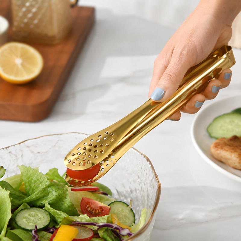 Sturdy Bliss Food Clip Designed for Everyday Cooking & Kitchen Excellence – Golden (H-22.5cm)
