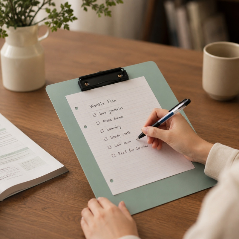 Deluxe Comfort Writing Clipboard Designed for Creative Expression & Office Use – Light Green (H-31.5, W-22.5 CM)
