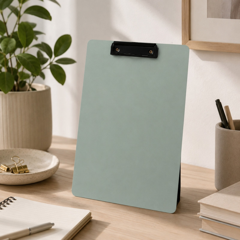 Deluxe Comfort Writing Clipboard Designed for Creative Expression & Office Use – Light Green (H-31.5, W-22.5 CM)