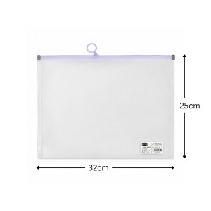Crisp Style File Bag Designed for Everyday Convenience – Transparent (H-25cm W-32cm)
