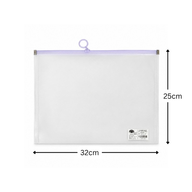 Crisp Style File Bag Designed for Everyday Convenience – Transparent (H-25cm W-32cm)