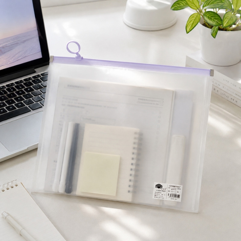 Crisp Style File Bag Designed for Everyday Convenience – Transparent (H-25cm W-32cm)