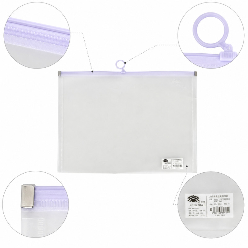 Crisp Style File Bag Designed for Everyday Convenience – Transparent (H-25cm W-32cm)