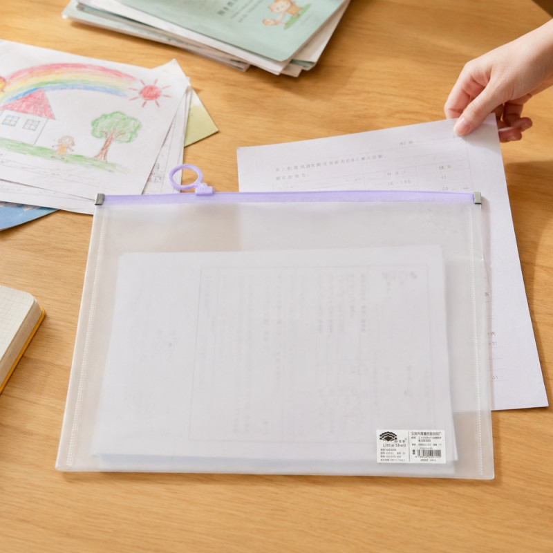 Crisp Style File Bag Designed for Everyday Convenience – Transparent (H-25cm W-32cm)