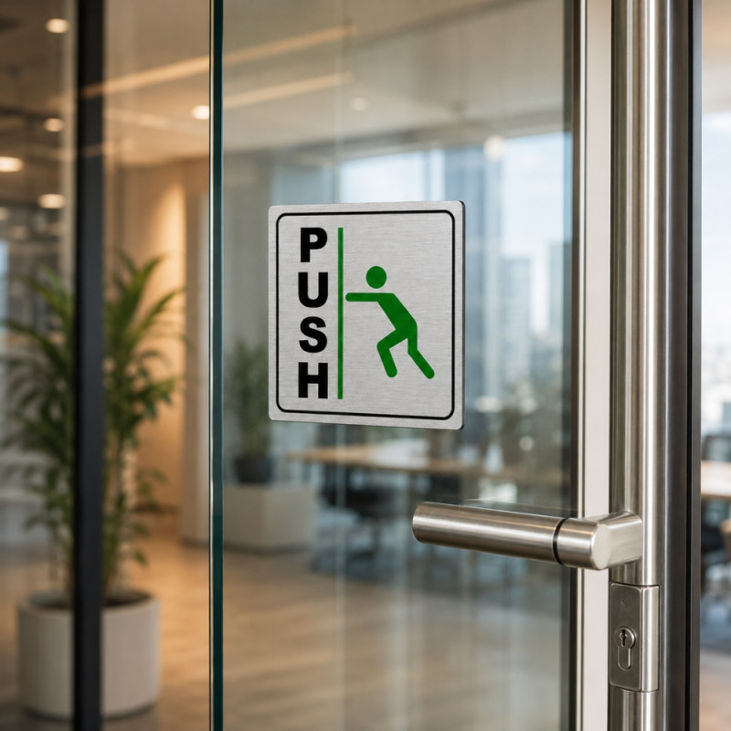 Push Door Sign