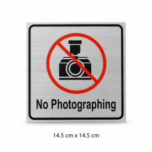 Clear Touch Warning Sign Designed for Everyday Convenience – Silver (H-14.5, W-14.5 CM)