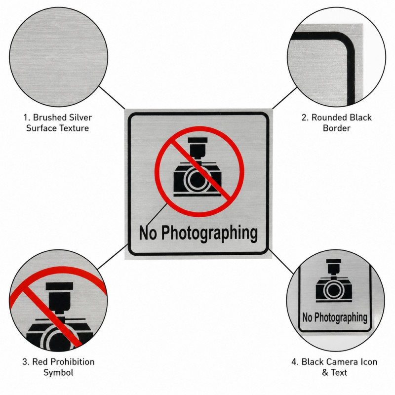 Clear Touch Warning Sign Designed for Everyday Convenience – Silver (H-14.5, W-14.5 CM)