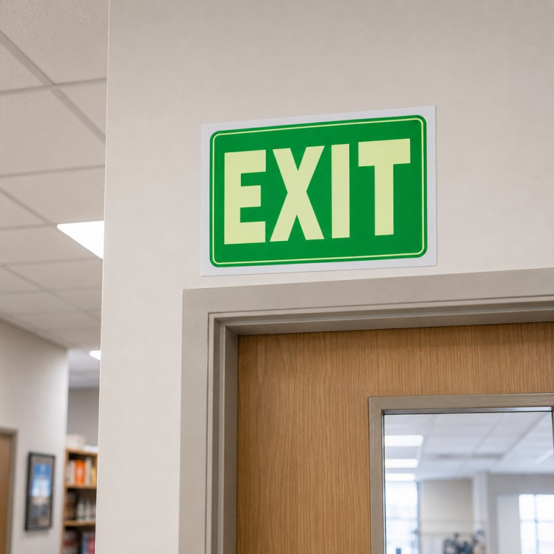 Bright Tier Emergency Exit Sign Designed for Everyday Convenience – Green (H-20, W-30 CM)
