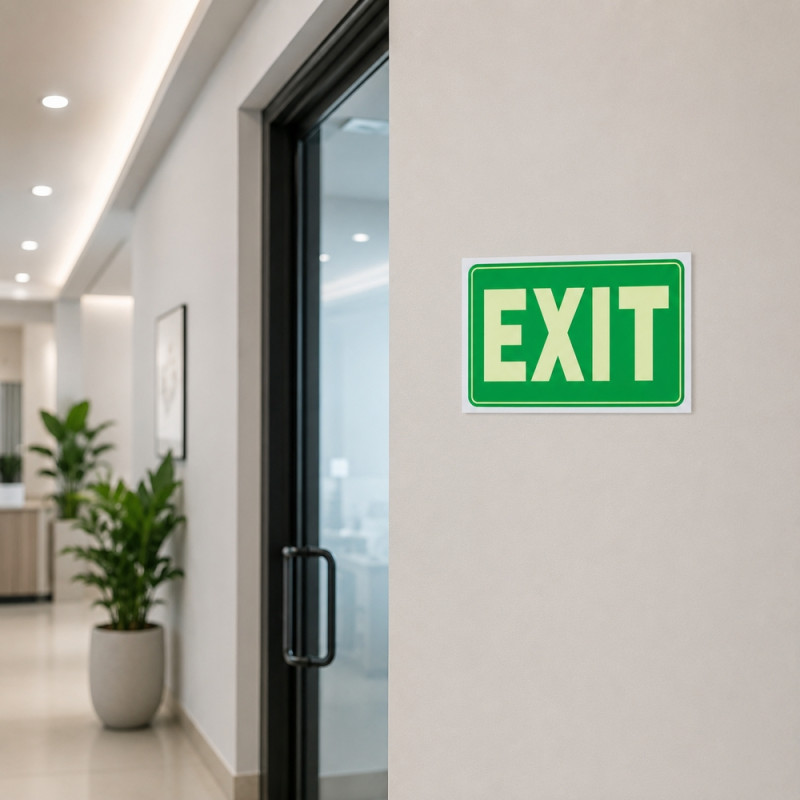 Bright Tier Emergency Exit Sign Designed for Everyday Convenience – Green (H-20, W-30 CM)