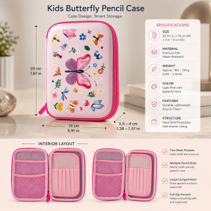 Smart Select Pencil Box Designed for Creative Expression &amp; Office Use – Light Pink (H-20, W-15, L-3.5)