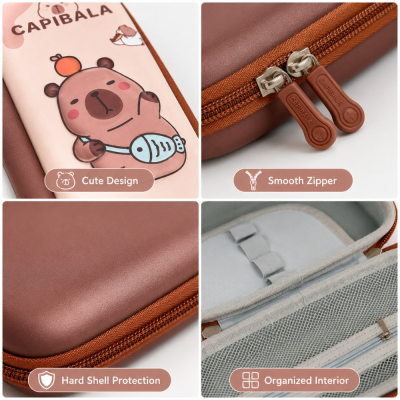 Stylish pencil case – Brown Premium Quality (23x16x5cm)