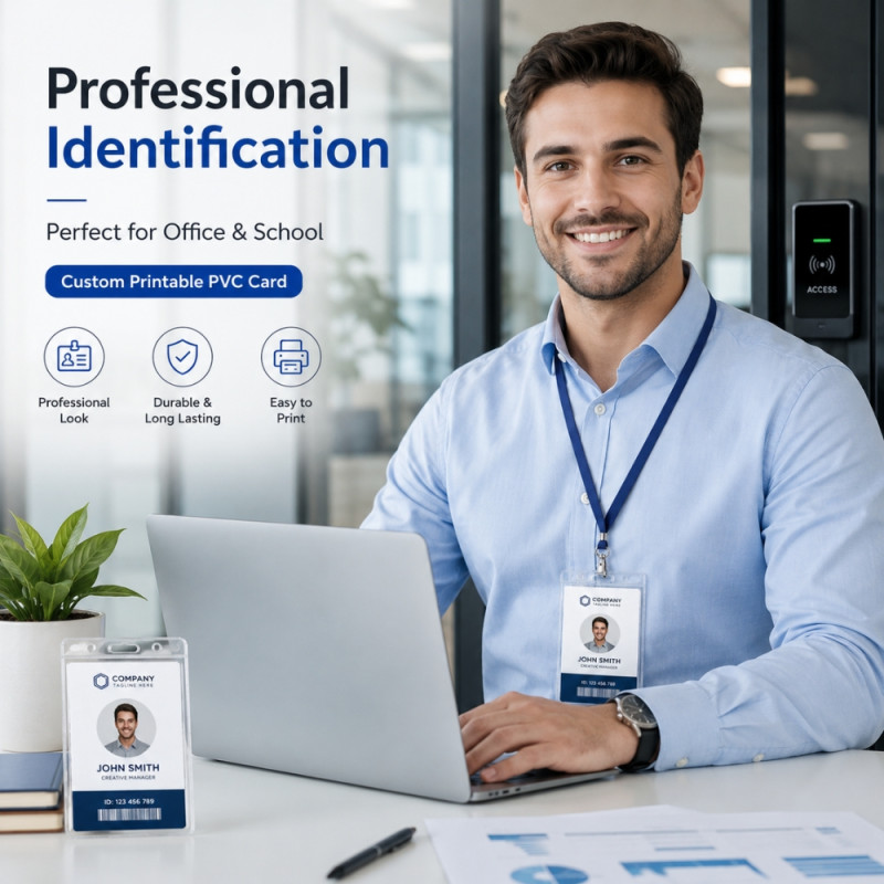 Essential Premium Blank PVC ID Cards for Professional Printing – White (10 x 5.5cm, 20pcs)