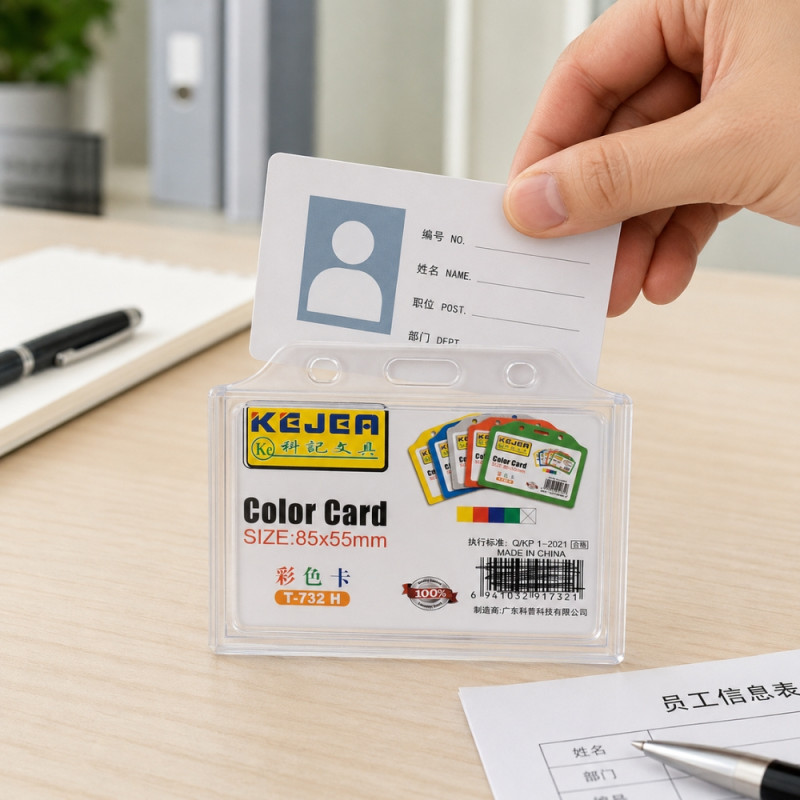 Stylish Style Id Card Holder Designed for Professional & Secure Identification – Transparent (H-7cm W-9.5cm)