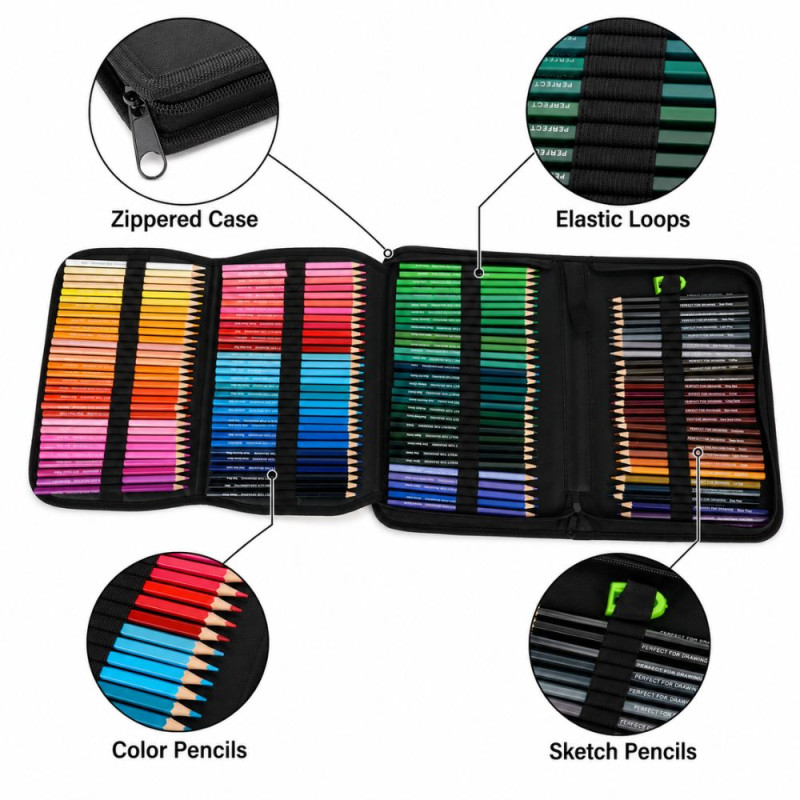 Color Pencil Bag – Assorted Colors