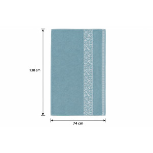 Azure Touch Bath Towel Designed for Daily Self-Care & Relaxation – Light Blue (H-138, W-74 CM)