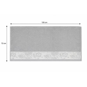 Slate Style Bath Towel Designed for Daily Self-Care &amp; Relaxation – Grey (H-72, W-135 CM)