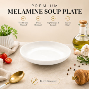 Premium Dinnerware Plate Set – White Elegant Design (15cm)