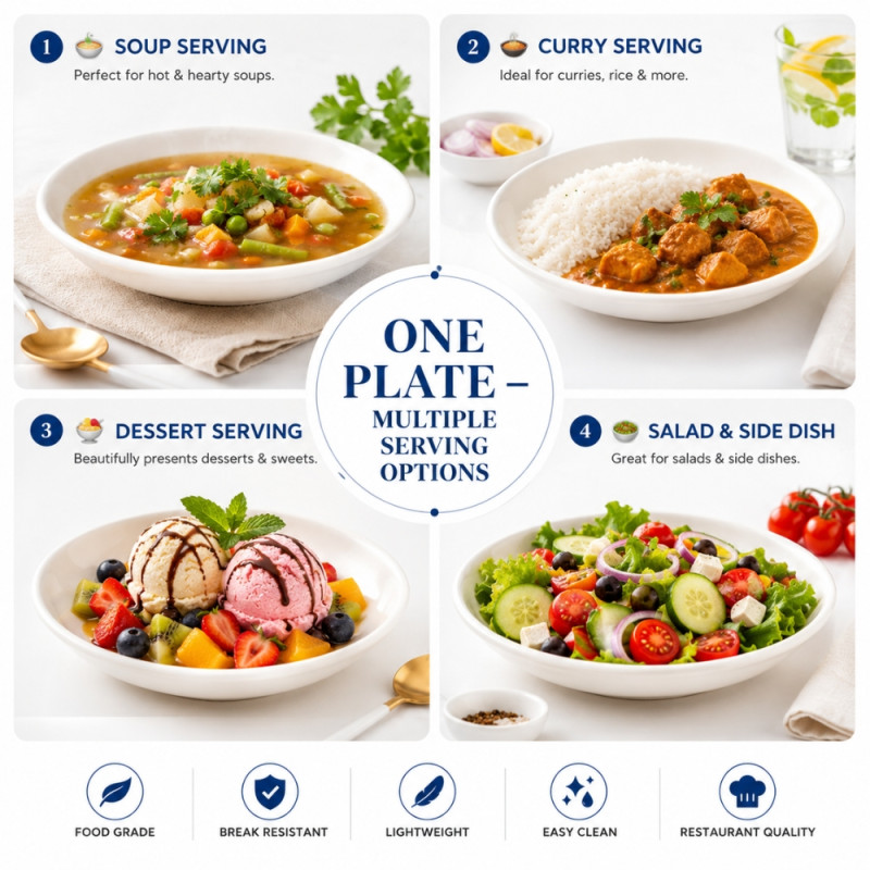 Premium Dinnerware Plate Set – White Elegant Design (15cm)