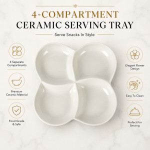 Stylish ROUND SERVING PLATTER – White Premium Quality (20cm)