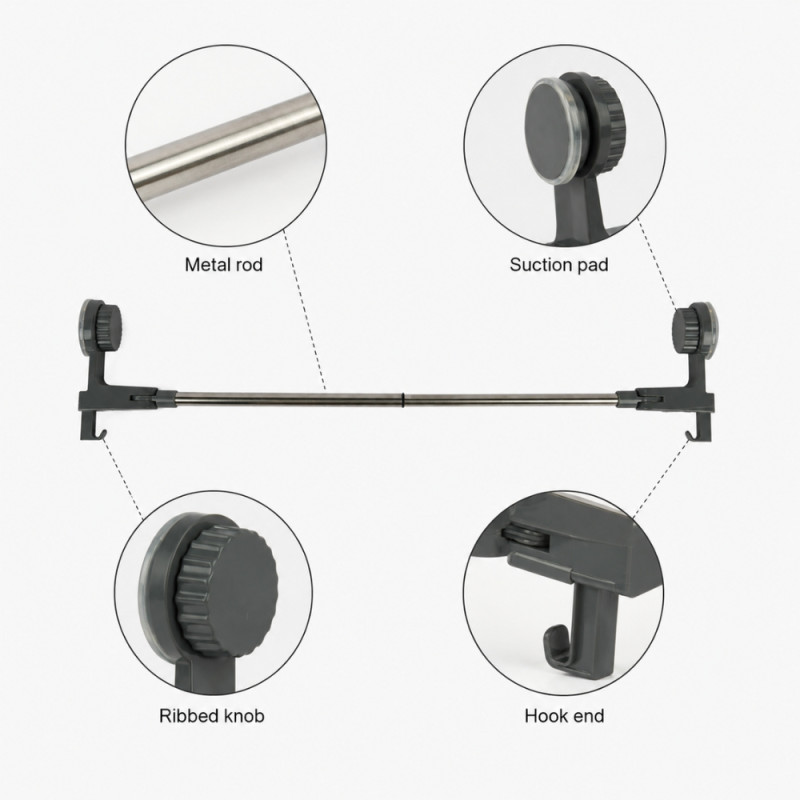 Soft Charm Towel Bar Designed for Smart Storage & Organization – Silver (66cm)