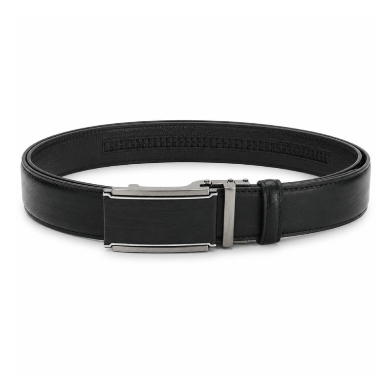 Men's Ratchet Belt with Automatic Sliding Buckle – 120cm – Black
