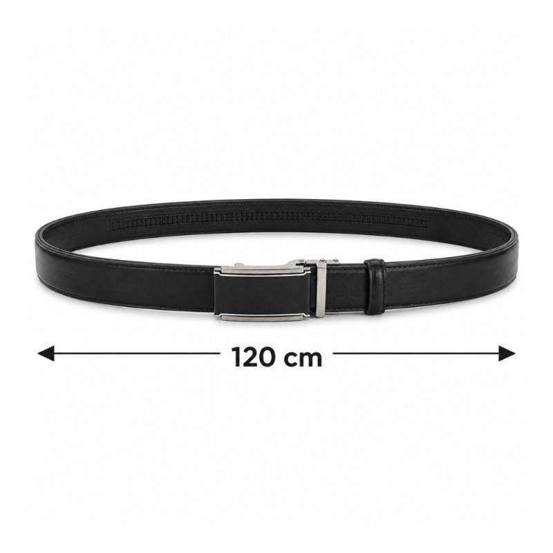 Men's Ratchet Belt with Automatic Sliding Buckle – 120cm – Black