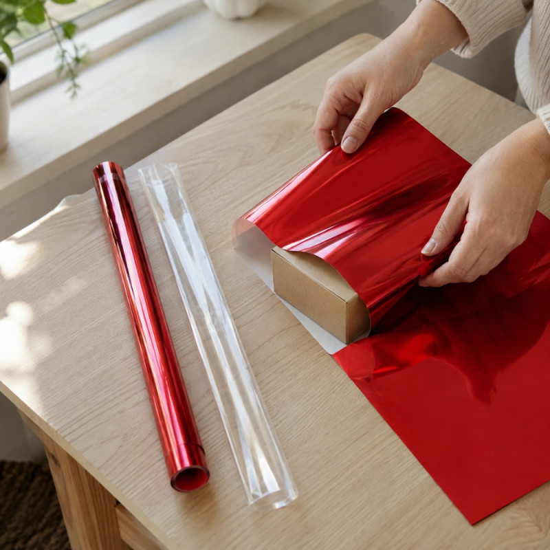 Glossy Red Gift Wrapping Paper