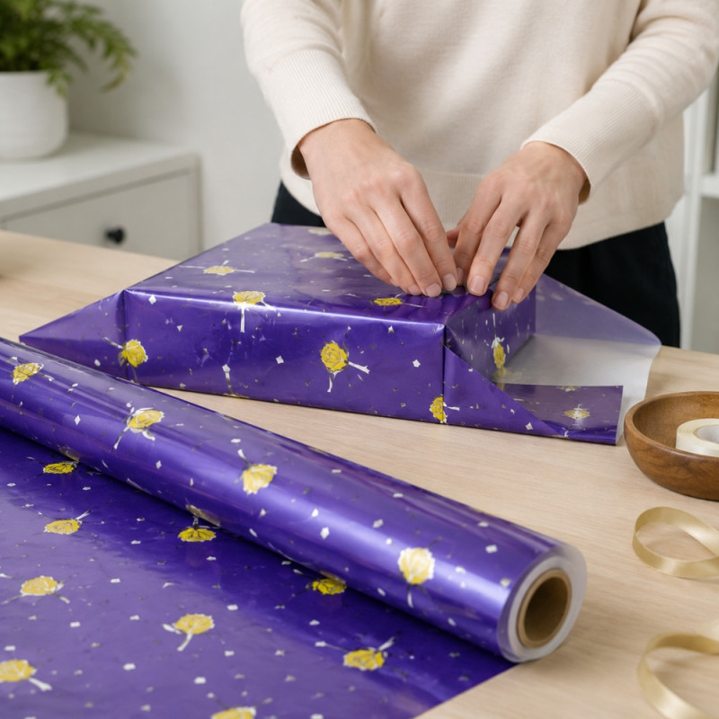 Purple Graphics Gift Wrapping Paper Roll