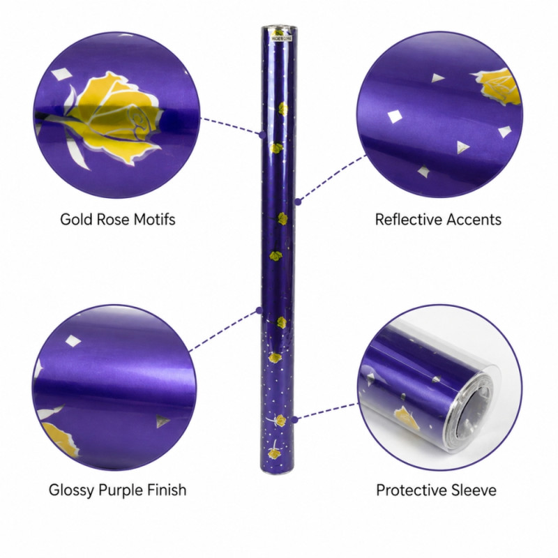 Purple Graphics Gift Wrapping Paper Roll
