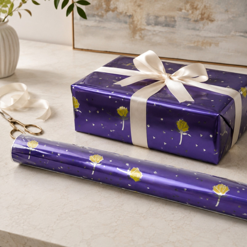 Purple Graphics Gift Wrapping Paper Roll