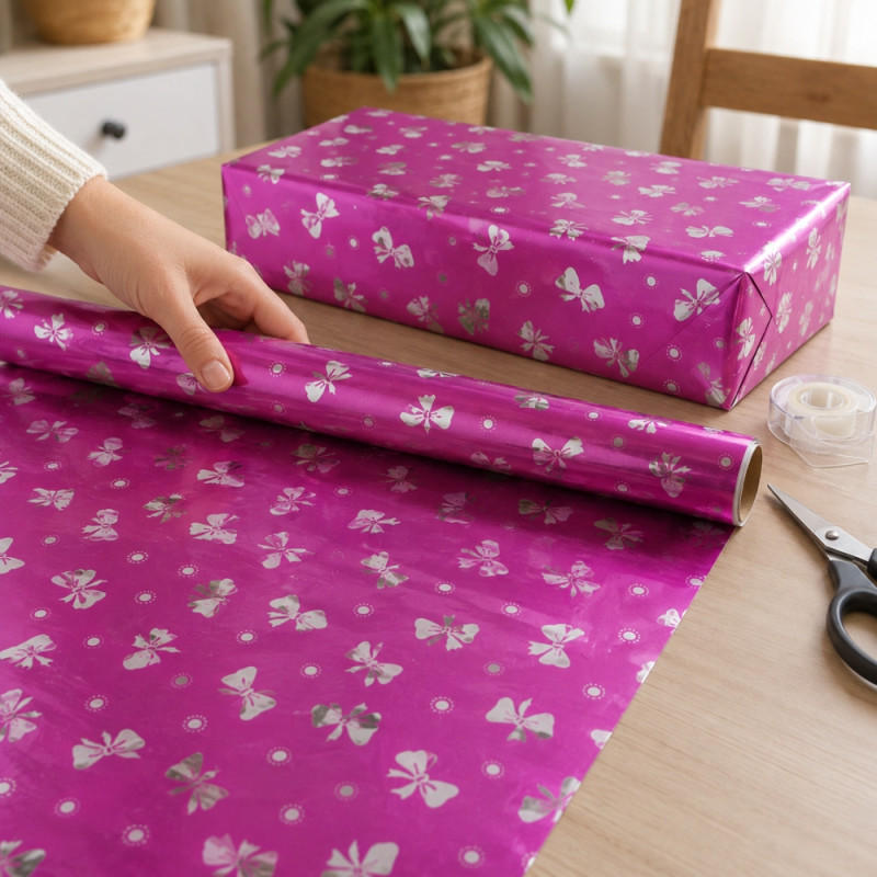 Pink Wrapping Paper Roll