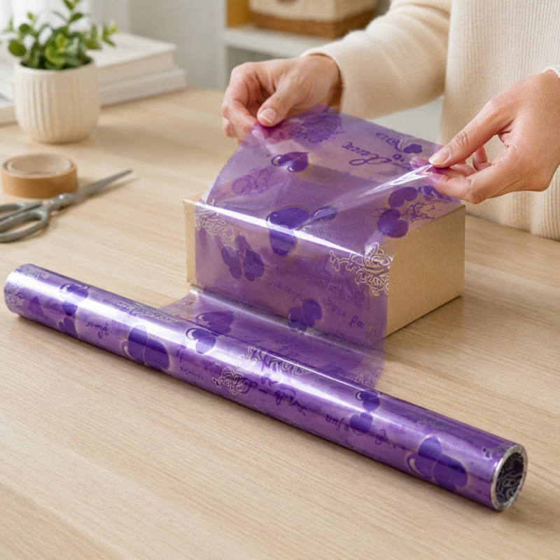 Purple Gift Wrapping Paper Roll