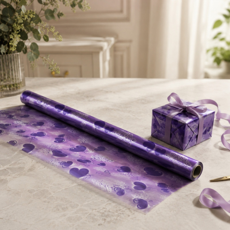 Purple Gift Wrapping Paper Roll