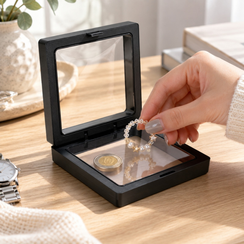 3D Floating Photo Frame – Black (Clear)