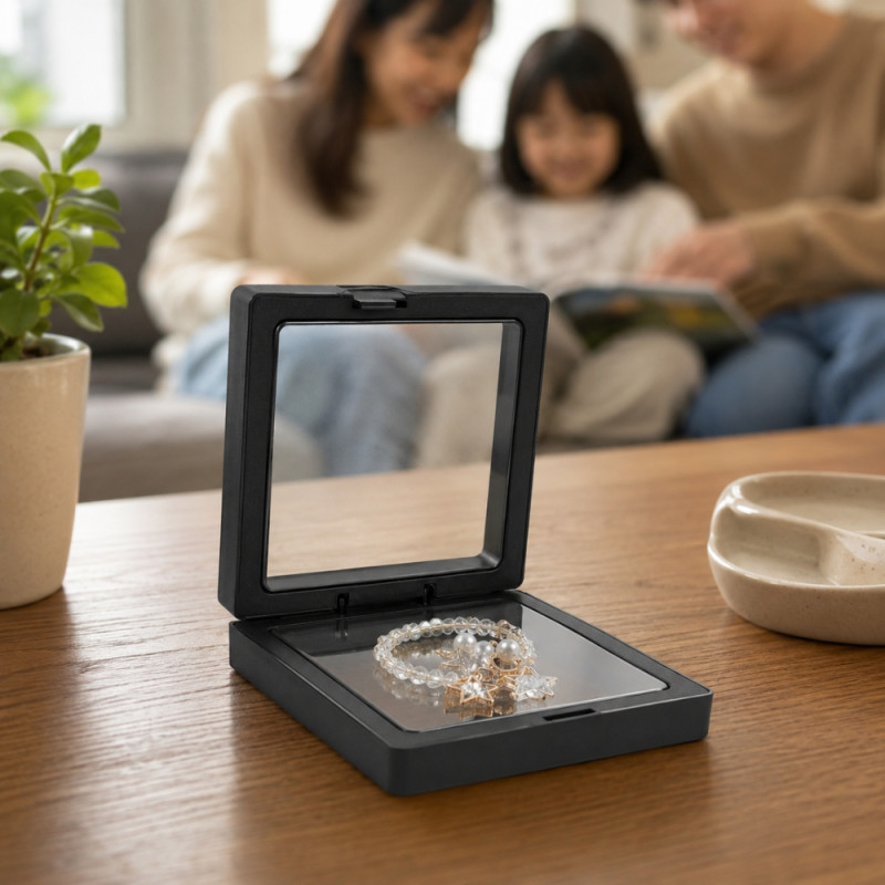 3D Floating Photo Frame – Black (Clear)