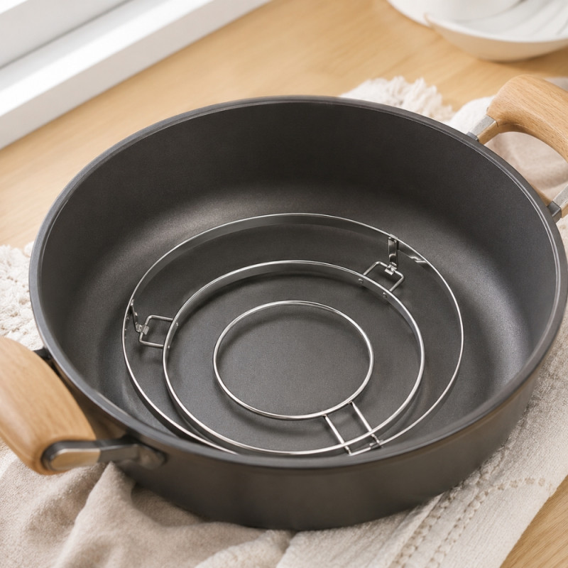 Sturdy Comfort Steaming Rack Designed for Everyday Cooking &amp; Kitchen Excellence – Silver (W-21cm)
