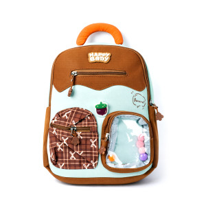 Kids Urban Adventure Mini Backpack – Aqua & Earthy Brown (32cm) Kids Urban Adventure Mini Backpack – Aqua & Earthy Brown (32cm)