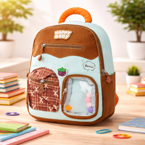 Kids Urban Adventure Mini Backpack – Aqua & Earthy Brown (32cm) Kids Urban Adventure Mini Backpack – Aqua & Earthy Brown (32cm)