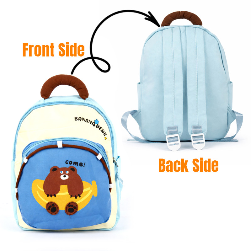 Kids' Cuddly Bear Character Backpack – Aqua & Ivory (30cm)