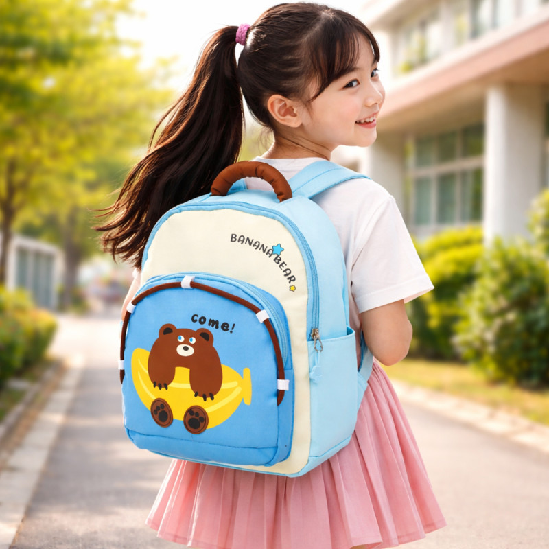 Kids' Cuddly Bear Character Backpack – Aqua & Ivory (30cm)