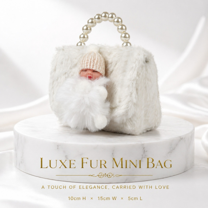 Kids' Elegant Mini Handbag – Sophisticated Off-White (15cm)