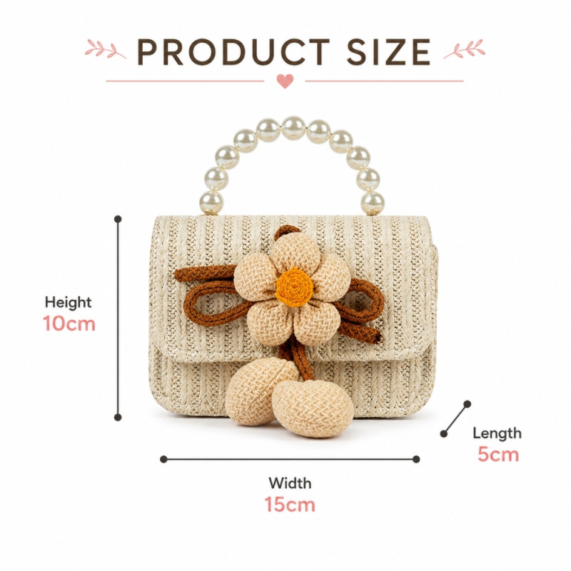 Kids' Stylish Fashion Purse – Classic Ivory (15cm)