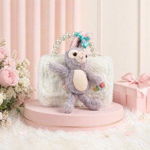 Kids' Soft Touch Mini Handbag – Elegant Off-White (15cm)