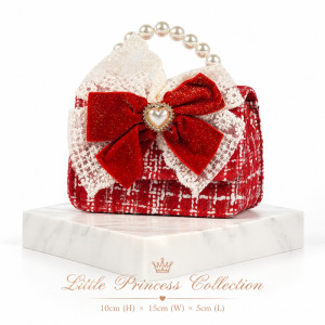 Kids' Charming Mini Handbag – Radiant Ruby Red (15cm)