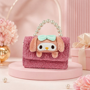 Kids' Charming Mini Handbag – Sweet Blossom Pink (15cm)