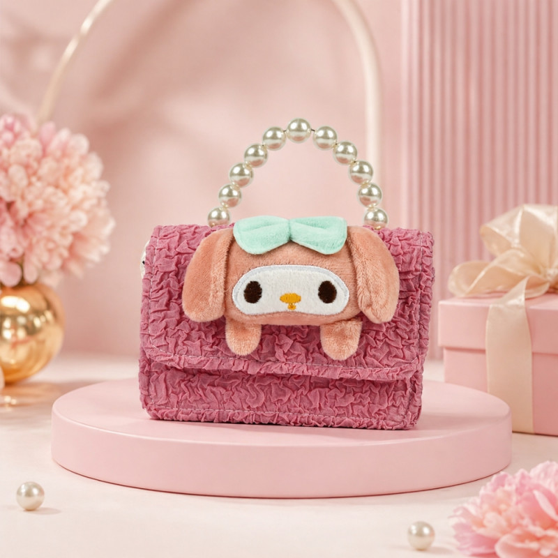 Kids' Charming Mini Handbag – Sweet Blossom Pink (15cm)