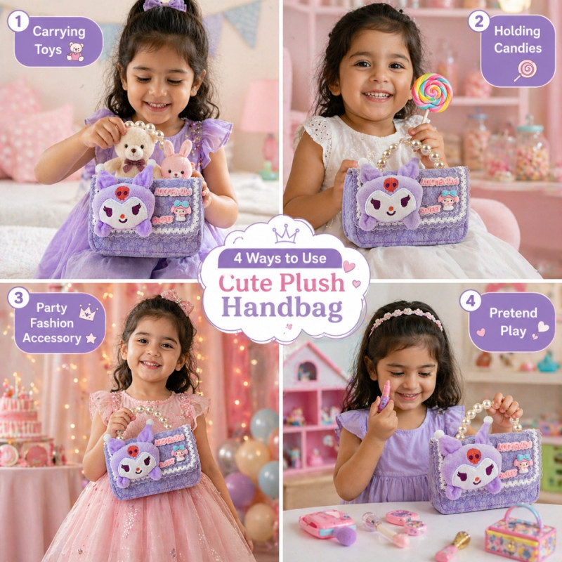 Kids' Charming Mini Handbag – Elegant Periwinkle (15cm)